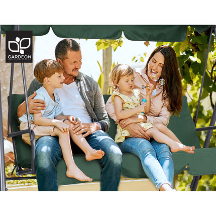 Gardeon Outdoor Swing Chair Garden Chair Bench Furniture Canopy 3 Seater Green.