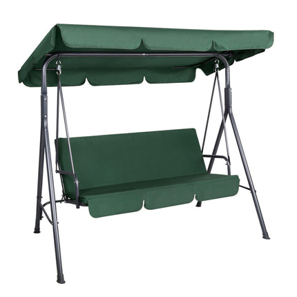 Gardeon Outdoor Swing Chair Garden Chair Bench Furniture Canopy 3 Seater Green.