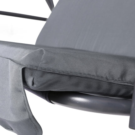 Gardeon Outdoor Swing Chair Garden Chair Bench Furniture Canopy 3 Seater Grey.