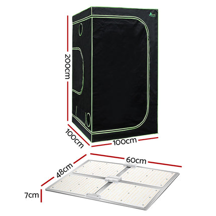 Green Fingers Grow Tent Light Kit 100x100x200CM 4500W LED Full Spectrum.