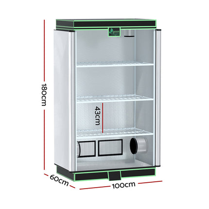 Green Fingers Grow Tent 100x60x180cm 4 Tiers Kits Hydroponics Indoor Grow System.