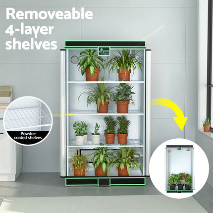 Green Fingers Grow Tent 100x60x180cm 4 Tiers Kits Hydroponics Indoor Grow System.