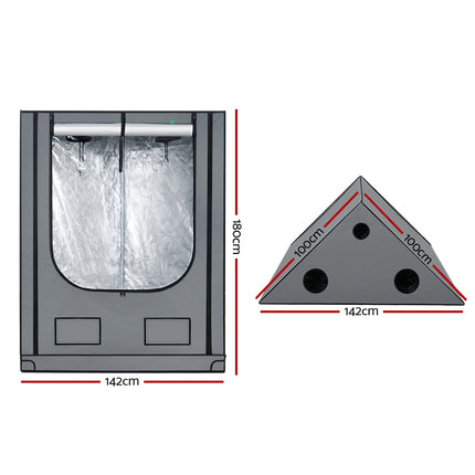 Green Fingers Grow Tent Kits Hydroponics Kit Indoor Grow System 142X100X180CM.