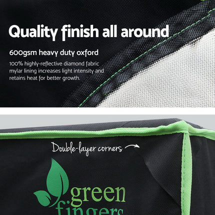 Green Fingers Grow Tent 150x150x200CM Hydroponics Kit Indoor Plant Room System.