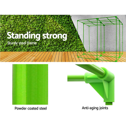 Green Fingers Grow Tent 200x200x200CM Hydroponics Kit Indoor Plant Room System.