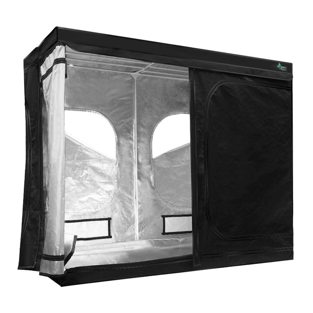 Green Fingers Grow Tent 240x120x200CM Hydroponics Kit Indoor Plant Room Black.