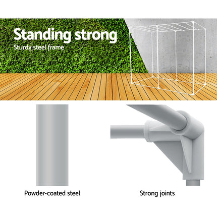 Green Fingers Grow Tent 240x120x200CM Hydroponics Kit Indoor Plant Room Black.