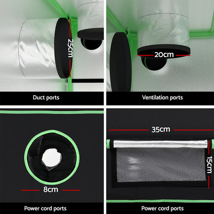 Green Fingers Grow Tent Kits 300x150x200cm Hydroponics Indoor Plant Grow System.