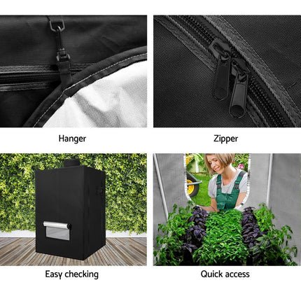 Green Fingers Grow Tent 60x60x90CM Hydroponics Kit Indoor Plant Room System.
