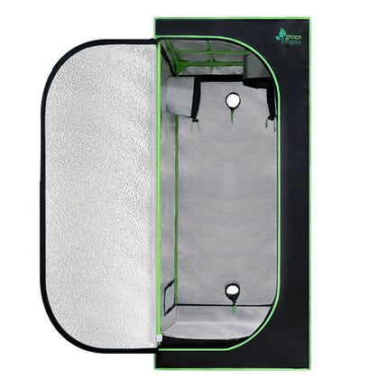 Green Fingers Grow Tent 70x70x160CM 1680D Hydroponics Kit Indoor Plant Room System.