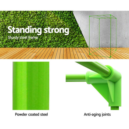 Green Fingers Grow Tent 70x70x160CM 1680D Hydroponics Kit Indoor Plant Room System.