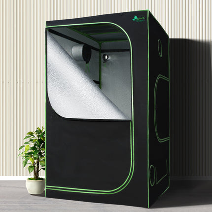 Green Fingers Grow Tent 70x70x160CM 1680D Hydroponics Kit Indoor Plant Room System.