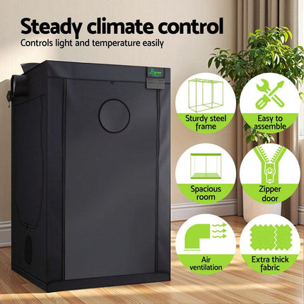 Green Fingers Grow Tent Kits 120x120x200cm Hydroponics Indoor Grow System.
