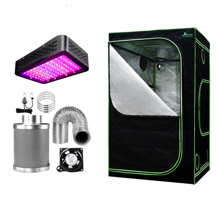 Green Fingers Grow Tent Light Kit 120x120x200CM 1000W LED 4" Vent Fan,Green Fingers Grow Tent Light Kit LED 1000W Full Spectrum 4" Vent 120x120x200CM.