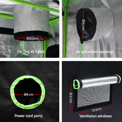 Green Fingers Grow Tent Light Kit 280x140x200CM 2000W LED 6" Vent Fan,Green Fingers Grow Tent Light Kit LED 2000W Full Spectrum 6" Vent 280x140x200CM.