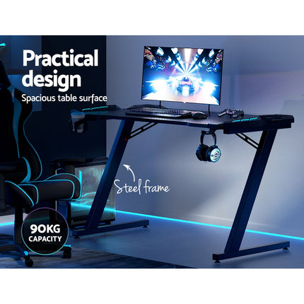 Artiss Gaming Desk Computer Desks LED Light 120CM.