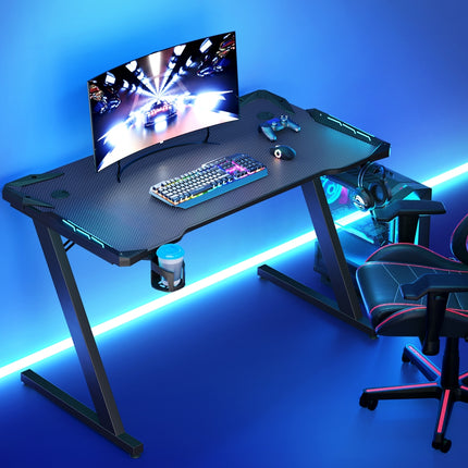 Artiss Gaming Desk Computer Desks LED Light 120CM.