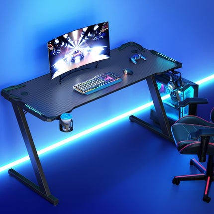 Artiss Gaming Desk Computer Desks LED Light 140CM.