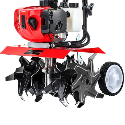 Giantz 65CC Tiller Rototiller Garden Cultivator 6 Blades Soil Power Rotary Hoe.