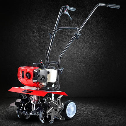 Giantz 65CC Tiller Rototiller Garden Cultivator 6 Blades Soil Power Rotary Hoe.