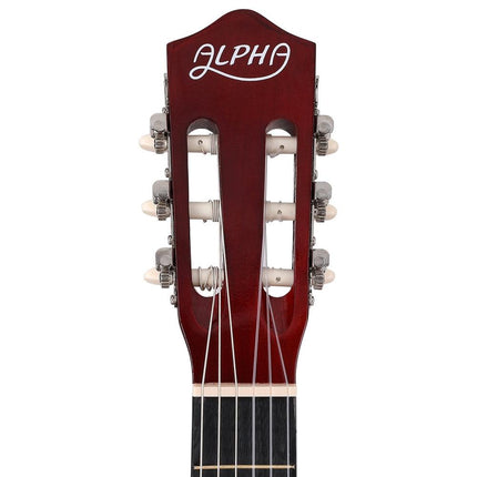 Alpha 39 Inch Classical Guitar Wooden Body Nylon String Beginner Gift Natural.