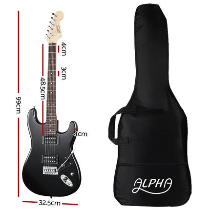 Alpha 41 Inch Electirc Guitar Humbucker Pickup Switch Full Size Black.