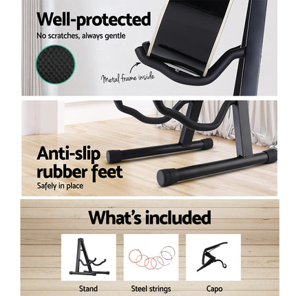 Alpha Guitar Stand Folding Portable Floor Rack Holder.