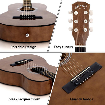 Alpha 31" Steel String Acoustic Guitar Portable.