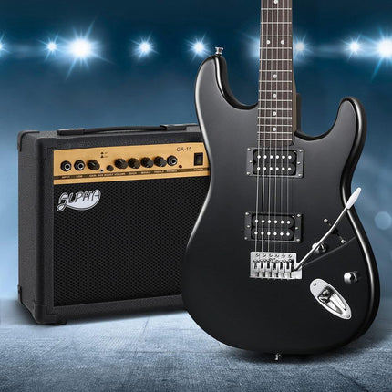 Alpha Electric Guitar Music String Instrument 20W Amplifier Black.