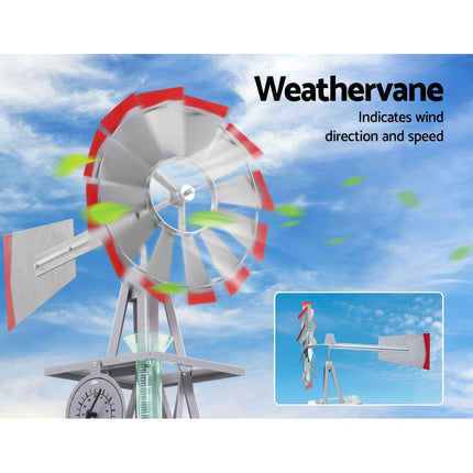 Garden Windmill 4FT 146cm Metal Ornaments Outdoor Decor Ornamental Wind Will.