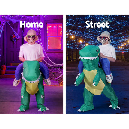 Inflatable Dinosaur Costume Adult Suit Blow Up Party Fancy Dress Halloween Cosplay.