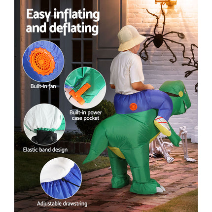 Inflatable Dinosaur Costume Adult Suit Blow Up Party Fancy Dress Halloween Cosplay.