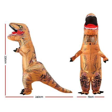 Inflatable Dinosaur Costume T-Rex Adult Suit Blow Up Party Fancy Dress Halloween Xmas Cosplay.