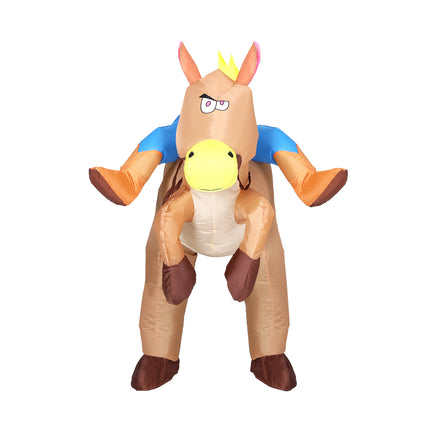 Inflatable Cowboy Costume Adult Suit Blow Up Party Fancy Dress Halloween Cosplay.
