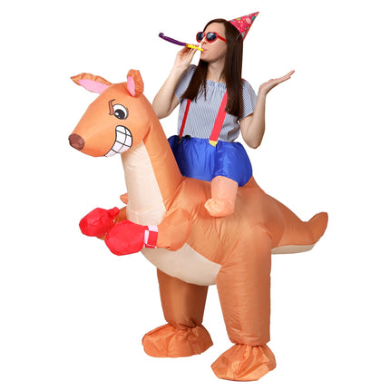 Inflatable Kangaroo Costume Adult Suit Blow Up Party Fancy Dress Halloween Cosplay.