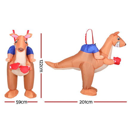 Inflatable Kangaroo Costume Adult Suit Blow Up Party Fancy Dress Halloween Cosplay.