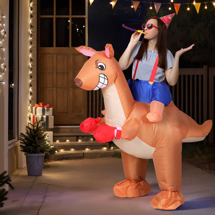 Inflatable Kangaroo Costume Adult Suit Blow Up Party Fancy Dress Halloween Cosplay.