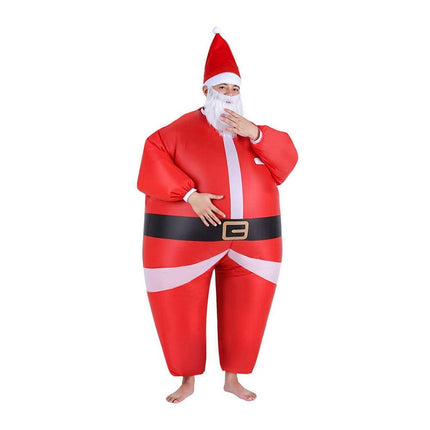 Inflatable Christmas Santa Claus Costume Adult Suit Blow Up Party Fancy Dress Xmas Cosplay.
