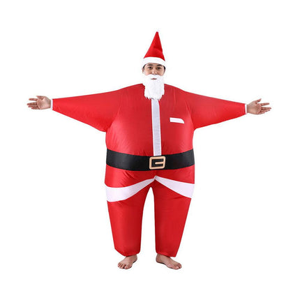 Inflatable Christmas Santa Claus Costume Adult Suit Blow Up Party Fancy Dress Xmas Cosplay.