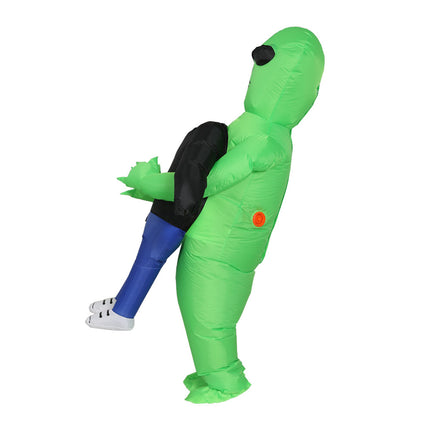 Inflatable Green Alien Costume Adult Suit Blow Up Party Fancy Dress Halloween Cosplay.
