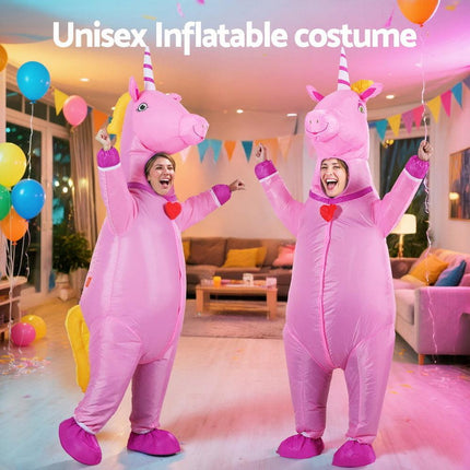 Inflatable Unicorn Costume Adult Suit Blow Up Party Fancy Dress Halloween Cosplay.
