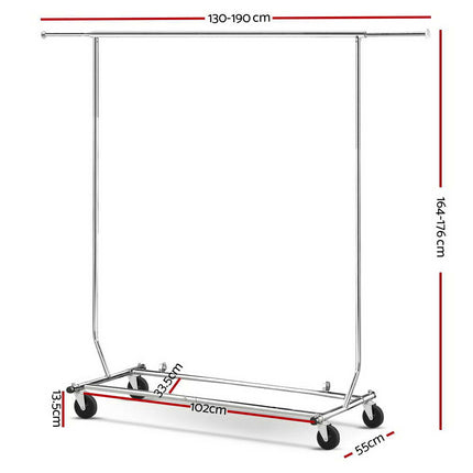Artiss Clothes Rack Airer Rail Coat Stand Adjustable Hanger.