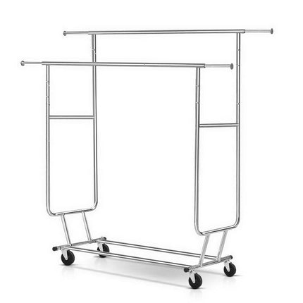 Artiss Clothes Rack Airer Double Rail Coat Stand Adjustable Hanger.