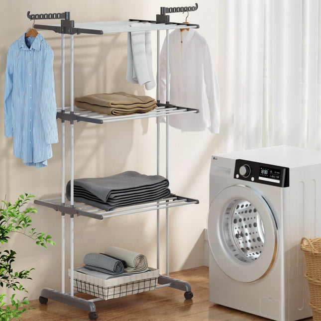 Artiss Clothes Airer Drying Rack 173cm Coat Hanger Foldable.