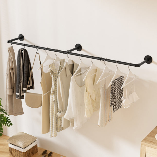 Artiss Clothes Rack Airer Floating Shelf Metal.