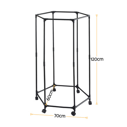 Artiss Clothes Rack Airer Rail Coat Stand Wheels 6 Rods.