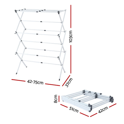Artiss Clothes Rack Foldable Airer Drying Rack Portable No Assembly Required.