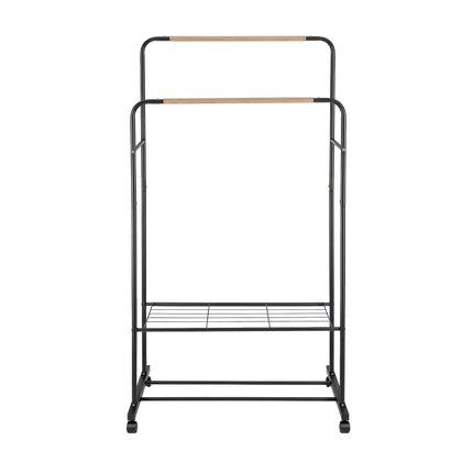 Artiss Clothes Rack Double Rod Airer Rail Coat Stand Hanger Storage Shelf.