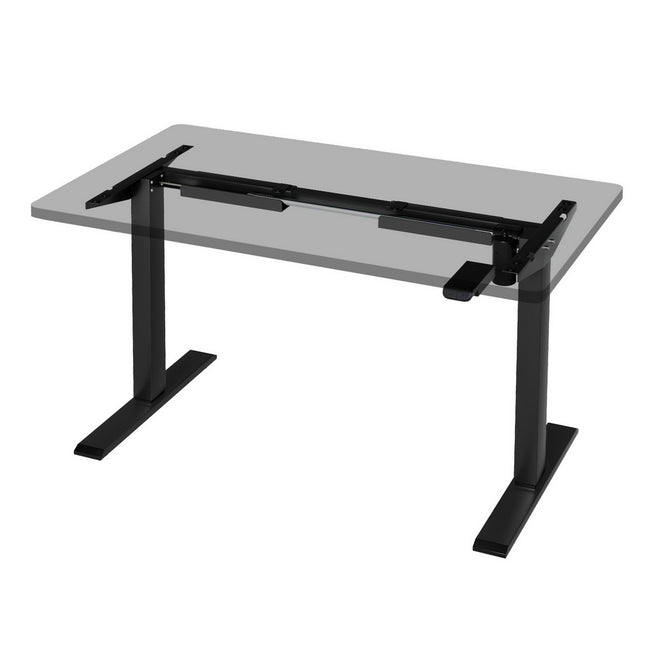Artiss Electric Standing Desk Frame Only Height Adjustable 70KG Load Black.