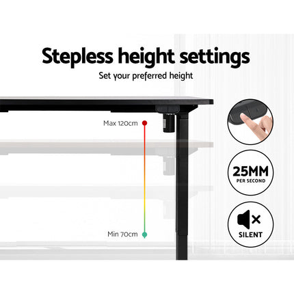 Artiss Standing Desk Motorised Walnut 120CM.
